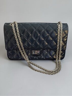 Chanel 2.55 Reissue bag- Navy Blue Age Calfskin  Patent Leather